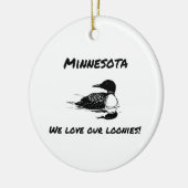 Wir Liebe Unsere Loonies Funny MN Ornament (Links)