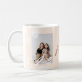 Wir Liebe unsere Mimi Foto Naturfarben und Blumen Kaffeetasse (Links)