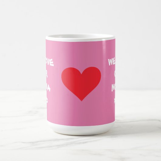 WIR LIEBE UNSERE NONNA - Soft Pink Italian Granny Kaffeetasse (Mittel)