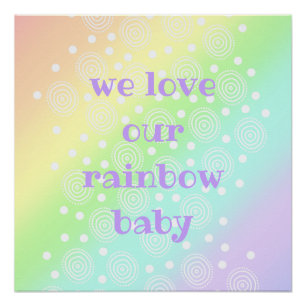 Wir Liebe unsere Rainbow Baby Kinderzimmer Wall Poster