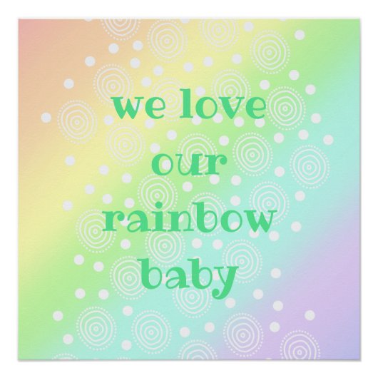 Wir Liebe unsere Rainbow Baby Kinderzimmer Wall Poster (Vorderseite)