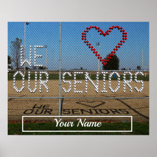 Wir Liebe unsere Senioren Personalisiert Name Farb Poster