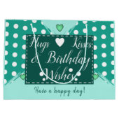 Wir Liebe unsere Tante Fotos umarmt grünen Geburts Große Geschenktüte (Rückseite)