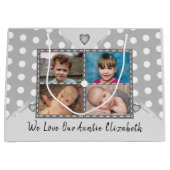 Wir Liebe unsere Tantenturniere Fotos umarmt graue Große Geschenktüte (Vorderseite)