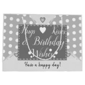 Wir Liebe unsere Tantenturniere Fotos umarmt graue Große Geschenktüte (Rückseite)