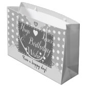 Wir Liebe unsere Tantenturniere Fotos umarmt graue Große Geschenktüte (Rückseite Schrägansicht)