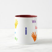 Wir Liebe unsere Tasse 2-Image des Vati-(2 Kinder) (Zentrum)