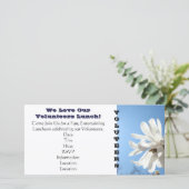 Wir Liebe unsere VOLUNTEERS Lunch Einladungen Dank (Stehend Vorderseite)