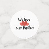 Wir Liebe unseren Pastor Konfetti (Klein Vorderseite)