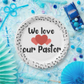 Wir Liebe unseren Pastor Pappteller (Party)