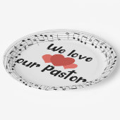 Wir Liebe unseren Pastor Pappteller (Schrägansicht)