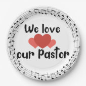 Wir Liebe unseren Pastor Pappteller (Vorderseite)