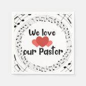 Wir Liebe unseren Pastor Serviette (Vorderseite)