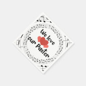 Wir Liebe unseren Pastor Serviette (Ecke)