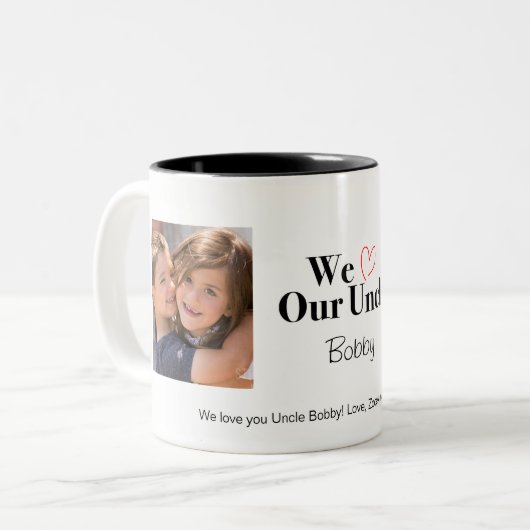 Wir Liebe unserer kundenspezifischen Tasse gemäß A (Vorderseite Links)