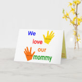 Wir Liebe unserer MOMY (2 Kinder) Kartenvorlage Karte (Gelbe Blume)