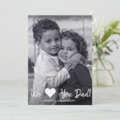 Wir Liebe Vater Vatertag Fotokarte Karte (Stehend Vorderseite)