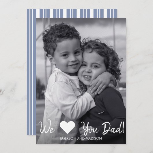 Wir Liebe Vater Vatertag Fotokarte Karte (Vorne/Hinten)