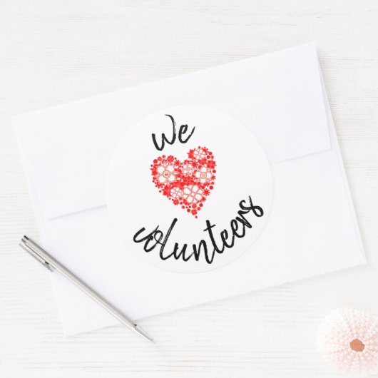 Wir Liebe Volunteers Stickers (Umschlag)
