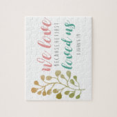 Wir Liebe, weil die Bibel Verse Christlicher Glaub Puzzle (Vertikal)