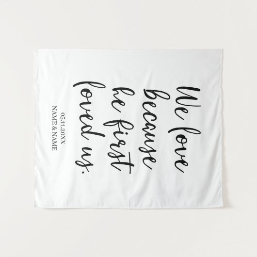 Wir Liebe, weil er uns als Erstes die Background W Wandteppich (Vorderseite (Horizontal))