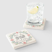 Wir Liebe, weil er uns zuerst geliebt hat Steinuntersetzer (Seitenansicht)