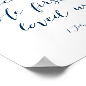 Wir Liebe, weil er uns zum ersten Mal in Navy Blue Poster (Ecke)