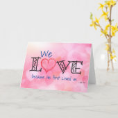 Wir Liebe, weil er uns zum ersten Mal liebte Karte (Gelbe Blume)