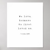 Wir Liebe, weil er uns zum ersten Mal Verse liebt Poster (Vorne)