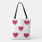 Wir Liebe, weil er zuerst hört Tasche (Rückseite)