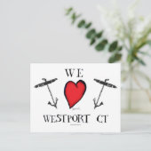 wir Liebe westlich Postkarte (Stehend Vorderseite)