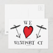 wir Liebe westlich Postkarte (Vorne/Hinten)
