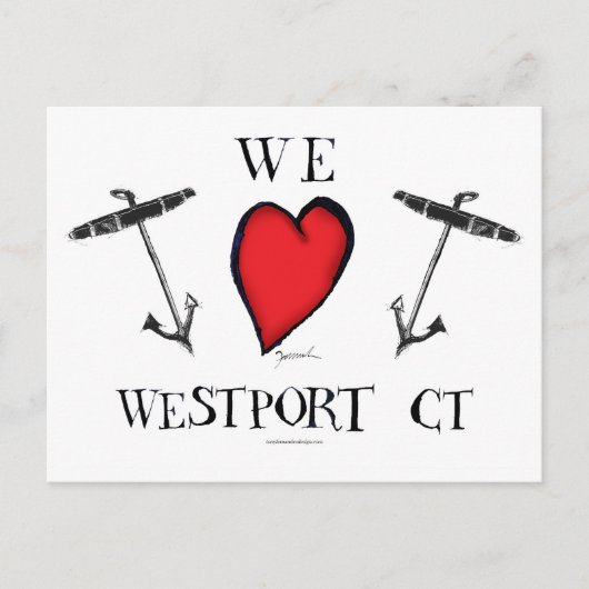 wir Liebe westlich Postkarte (Vorderseite)