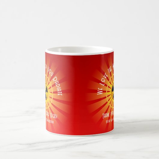 Wir Liebe, wie man strahlt Kaffeetasse (Mittel)