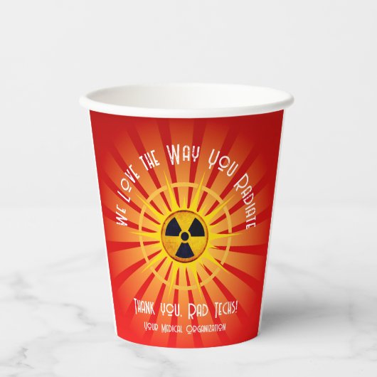 Wir Liebe, wie man strahlt Pappbecher (Vorderseite)