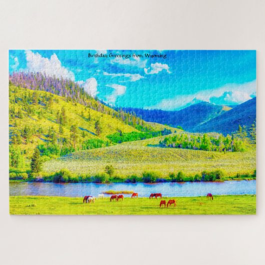 Wir Liebe Wyoming Jigsaw Puzzle (Horizontal)