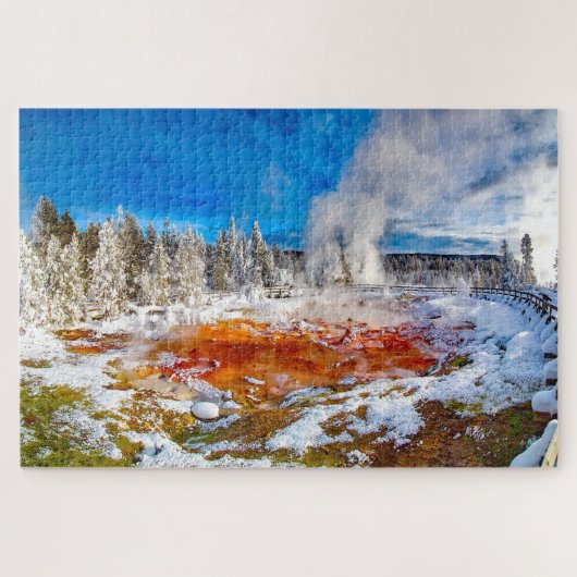 Wir Liebe Yellowstone Nationalpark Puzzle (Horizontal)