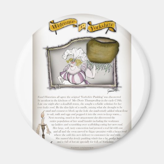 Wir Liebe yorkshire Pudding Geschichte Magnet (Vorne)