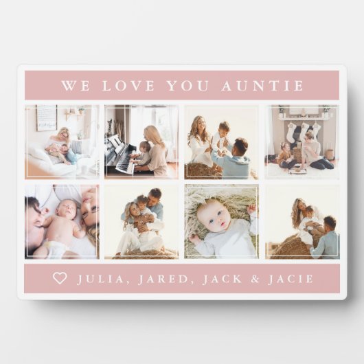 Wir Liebe You Auntie Plaque Fotoplatte (Vorderseite)