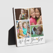 Wir Liebe You Gigi | Großkinder 4 FotoCollage Fotoplatte (Vorderseite)