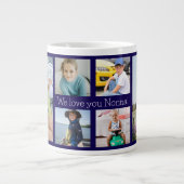Wir Liebe You Nonna Grandmutter 6 Foto Jumbo-Tasse (Vorderseite)