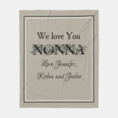"Wir Liebe You Nonna" Individuelle Namen wundersch Fleecedecke (Vorderseite)