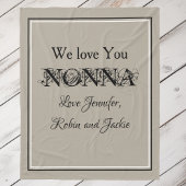 "Wir Liebe You Nonna" Individuelle Namen wundersch Fleecedecke