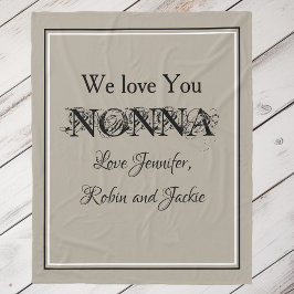 "Wir Liebe You Nonna" Individuelle Namen wundersch Fleecedecke