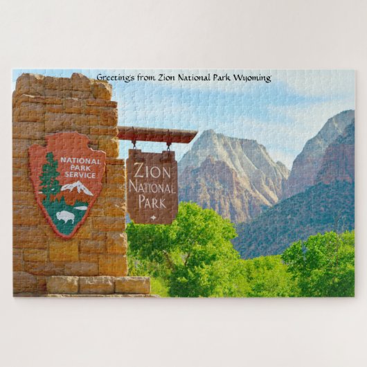 Wir Liebe Zion Nationalpark Wyoming. Jigsaw Puzzle (Horizontal)