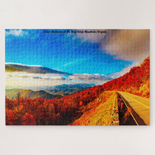 Wir lieben Blue Ridge Mountains Virginia. Jigsaw P Puzzle