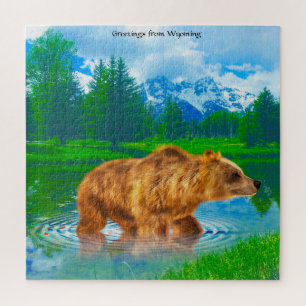 Wir lieben Braunbären Wyoming. Puzzle
