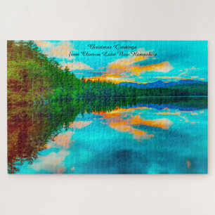 Wir lieben Chocura Lake New Hampshire Puzzle