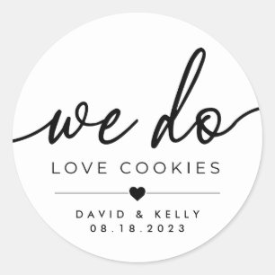 Wir lieben Cookies Rund Aufkleber, PGH Cookie Tabl Runder Aufkleber
