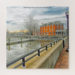 Wir lieben das Delaware-Stadt-Puzzle Puzzle